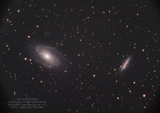 Szitkay Gábor és Éder Iván felvétele az M81-82 galaxisokról