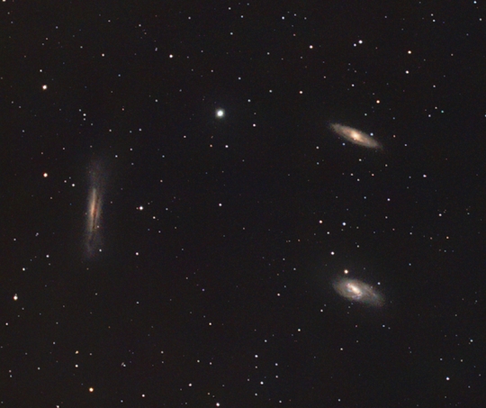 A Leo-trió: M65, M66, NGC 3628 Kovács Attila felvételén.