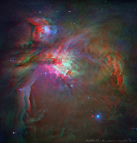 Anaglif Orion-köd