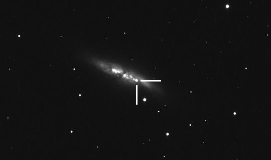Az SN 2014J a Szivar-galaxisban Mádai Attila felvétele
