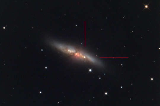 Az SN 2014J az M82 galaxisban (Horváth Attila Róbert felvétele)
