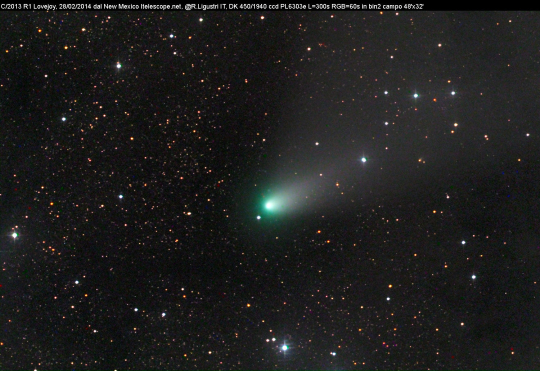 A Lovejoy-üstökös Rolando Ligustri február 28-án készült felvételén