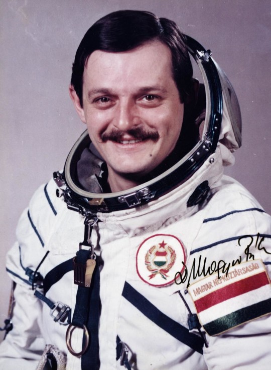 Magyari Béla űrhajós 1980-ban, a szovjet-magyar űrrepülés idején.