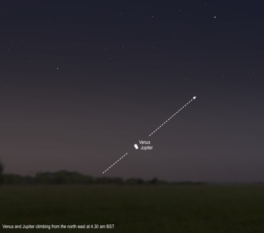 A Vénusz és a Jupiter szoros közelsége augusztus 18-án hajnalban.