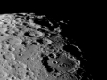 Clavius kráter 2009.10.27.-én. 150/1200 Sky-Watcher Dobson, kézből Olympus fe-120 fényképezővel. 3 kép átlaga, feldolgozás: Registax5, Iris, Neat Image, PS Lightroom.